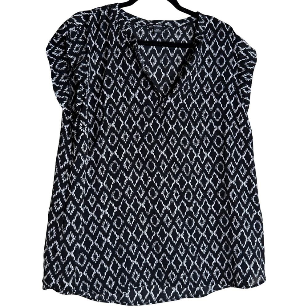 Hilary Radley Blouse Top Women XL Art To Wear Lagenlook Neutral Minimalistic